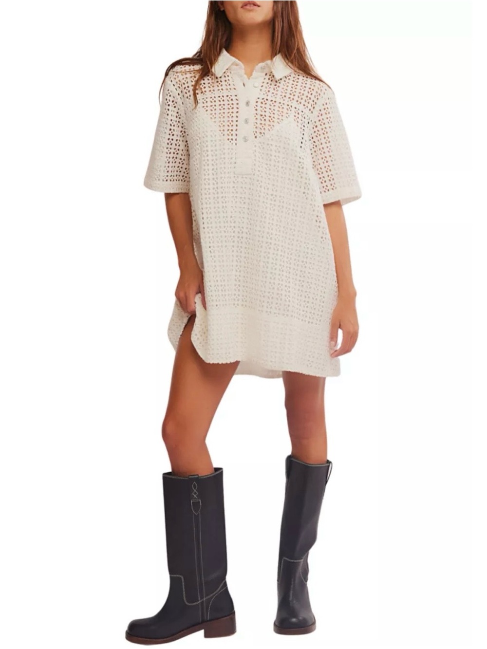Free People Remino Eyelet Mini Dress